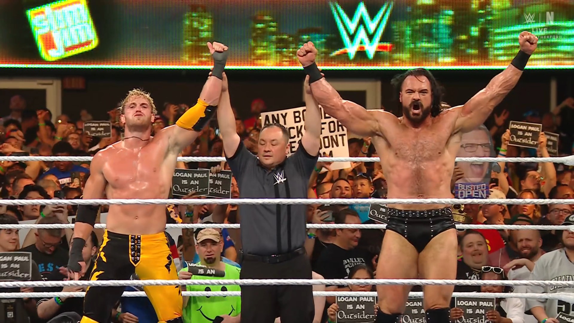 Logan Paul and Drew McIntyre, winners at WWE Summerslam 2025 (August 2, 2025) - WWE