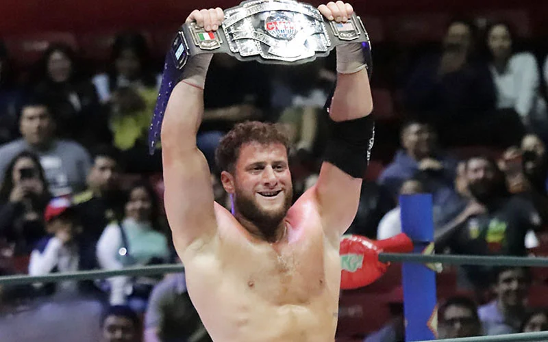 MJF as a new CMLL Full Weight Champion (August 1, 2025) - Arena México - CMLL - AEW 2