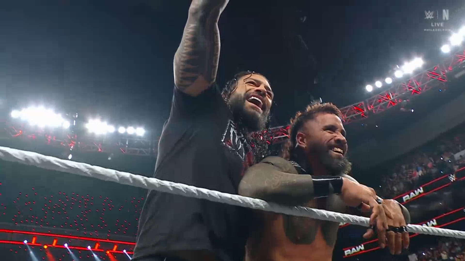 Roman Reigns and Jey use wwe raw August 18 2025