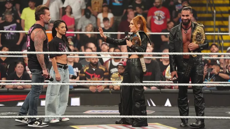 Becky Lynch AJ Lee CM Punk Seth Rollins