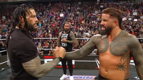 WWE Raw 29 septiembre 2025 Roman Reigns Jimmy Uso Jey Uso 2