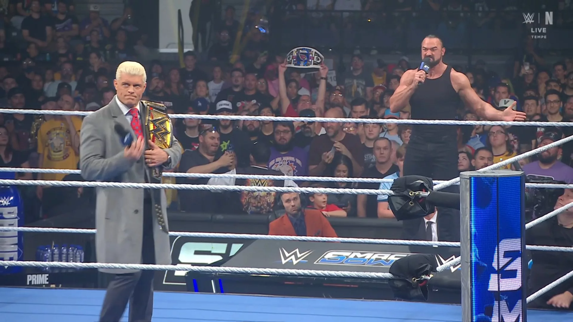 WWE SmackDown 24 octubre 2025 001 Cody Rhodes, Campeón Indisputable WWE y Drew McIntyre