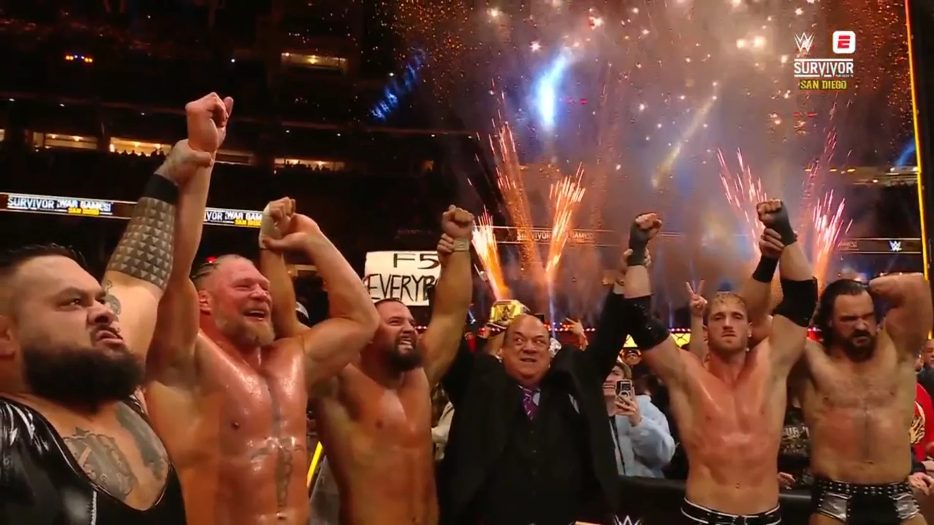 WWE Survivor Series 2025 Big Bronson Reed, Brock Lesnar, Bron Breakker, Paul Heyman, Logan Paul y Drew McIntyre