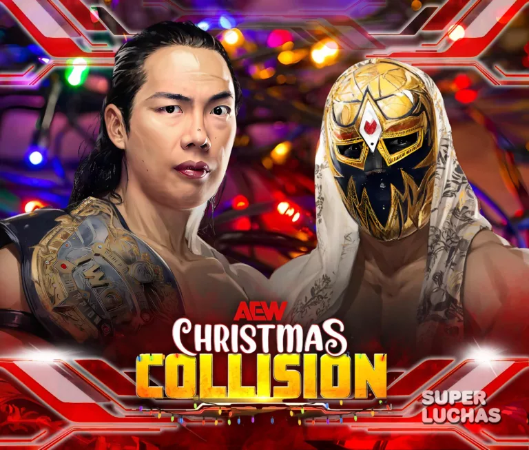 Cobertura y resultados AEW Collision 25 de diciembre 2025 | Konosuke Takeshita vs. Máscara Dorada