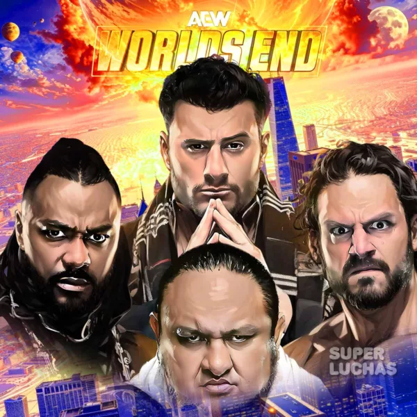 Donde ver AEW WORLDS END 2025 | Samoa Joe vs. Hangman vs. Swerve vs. MJF