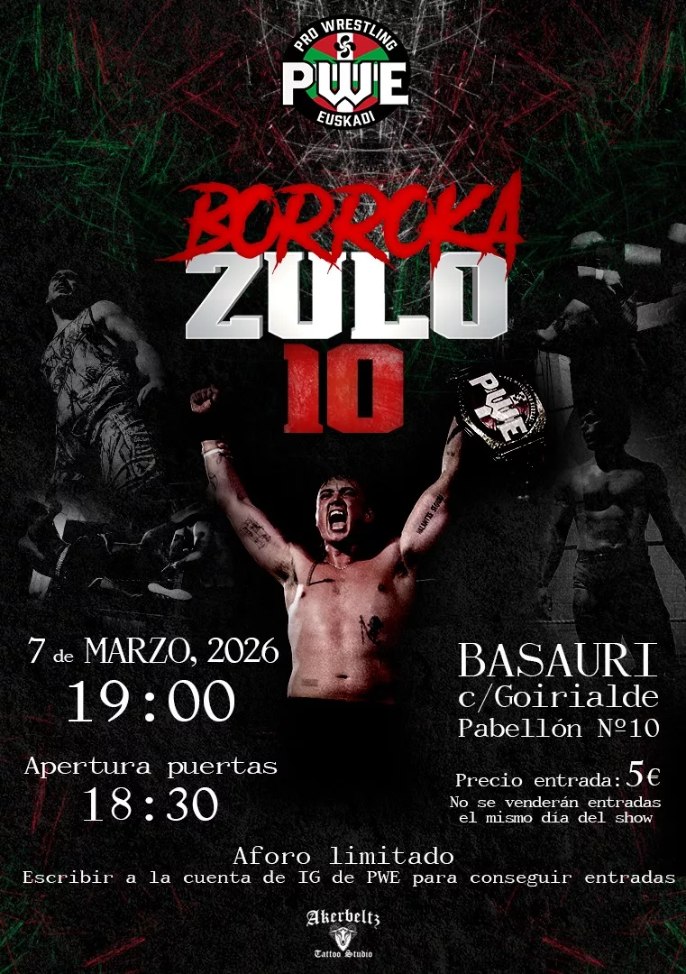 Resultados Pro Wrestling Euskadi: Borrokazulo 10