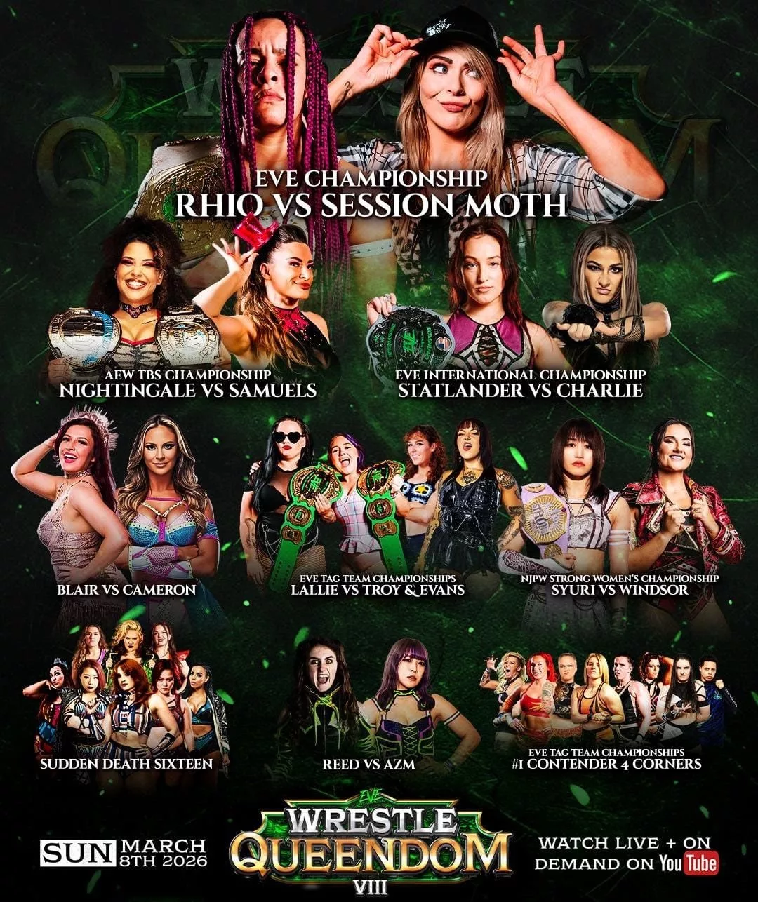 Resultados EVE 146: Wrestle Queendom VIII | Rhio vs. Session Moth Martina