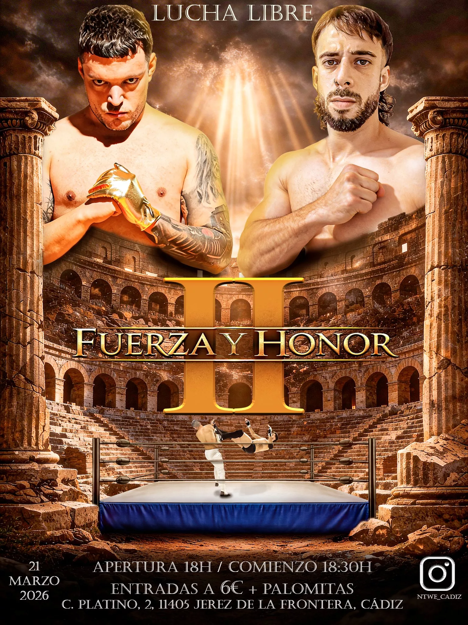 Fuerza y Honor: NTWE corona nuevo Campeón Gades este sábado