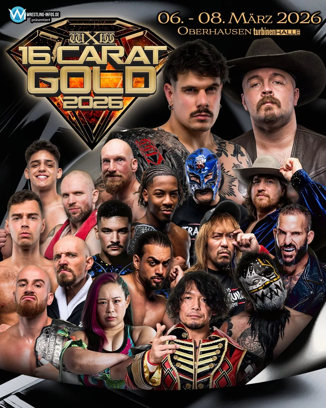 Resultados wXw 16 Carat Gold 2026 (primera jornada)