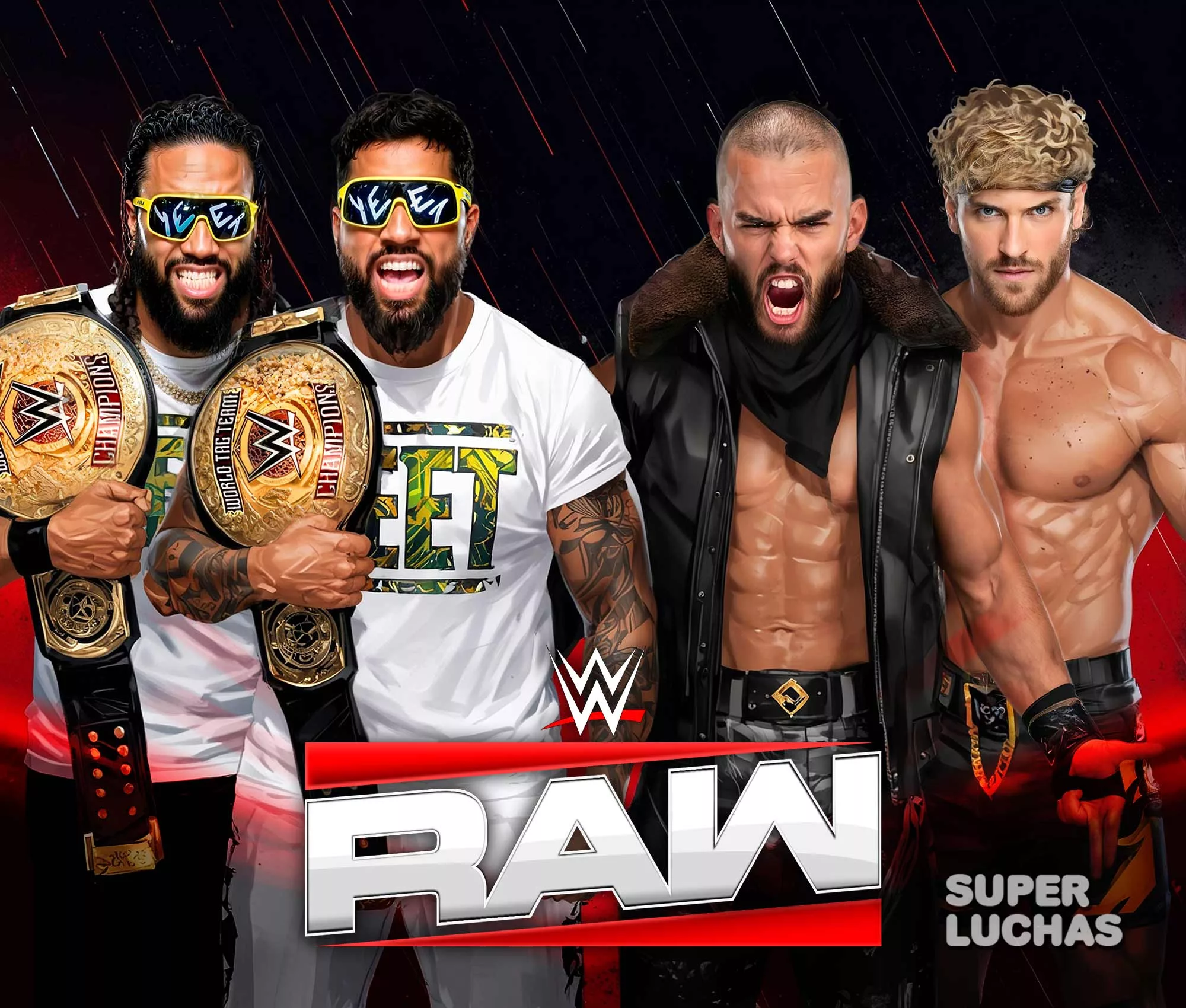WWE RAW 23 de marzo 2025 | Resultados en vivo y cobertura | The Usos vs. Austin Theory y Logan Paul