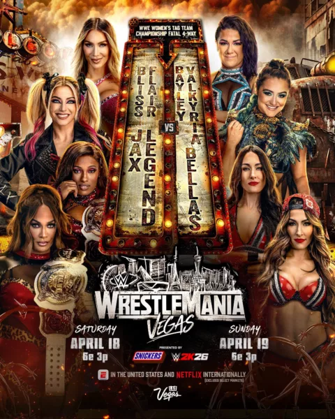 Charlotte Flair Alexa Bliss Nikki Bella Brie Bella Bayley WrestleMania