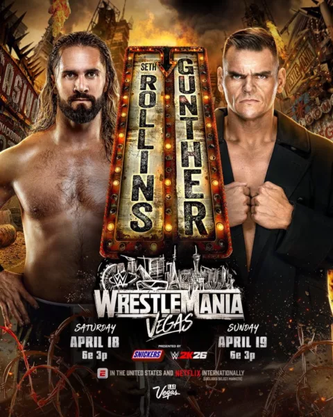 Seth Rollins Gunther WrestleMania