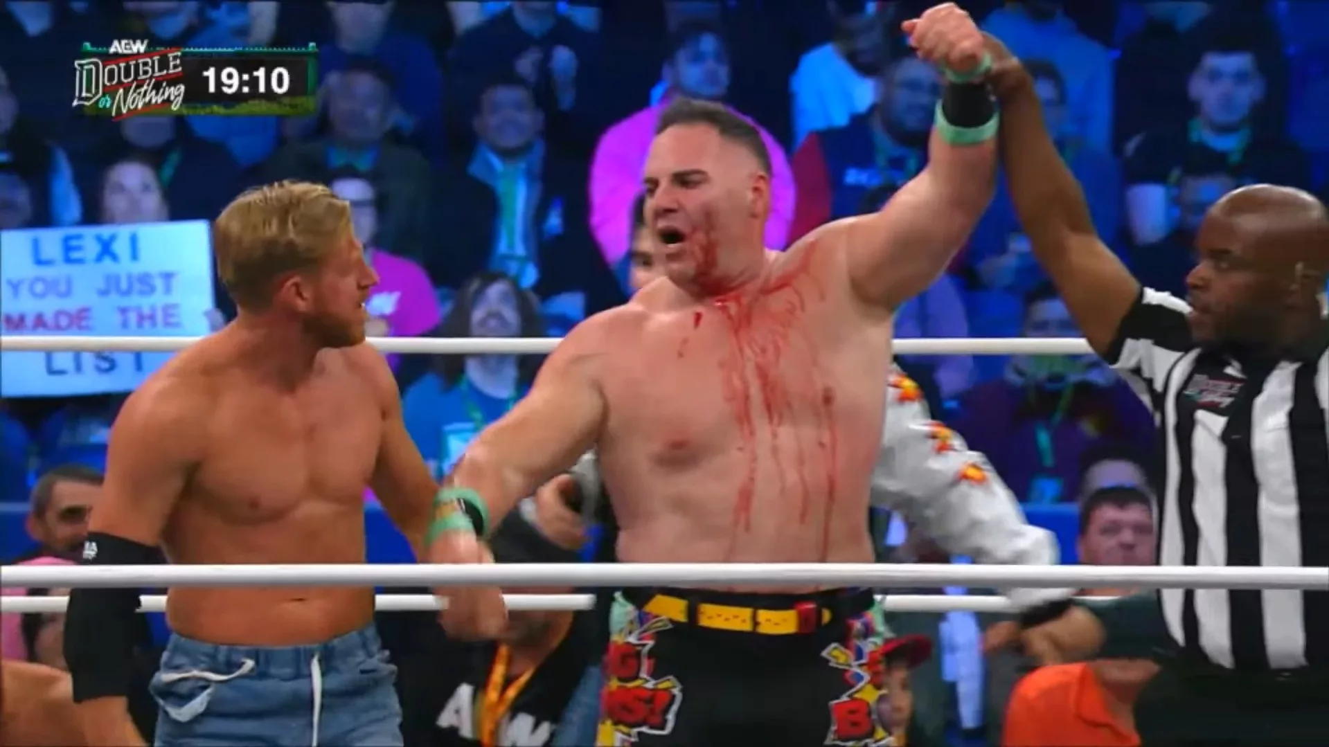 Double or Nothing Orange Cassidy y Big Boom AJ durante AEW Double or Nothing