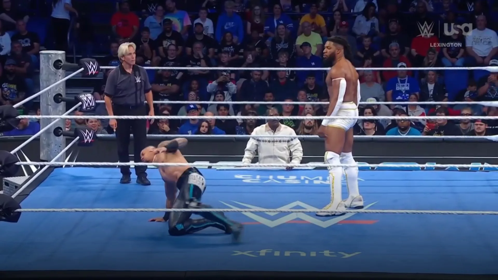 Carmelo Hayes Trick Williams durante WWE SmackDown