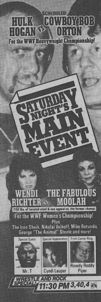 saturday night’s main event 1985 WWE