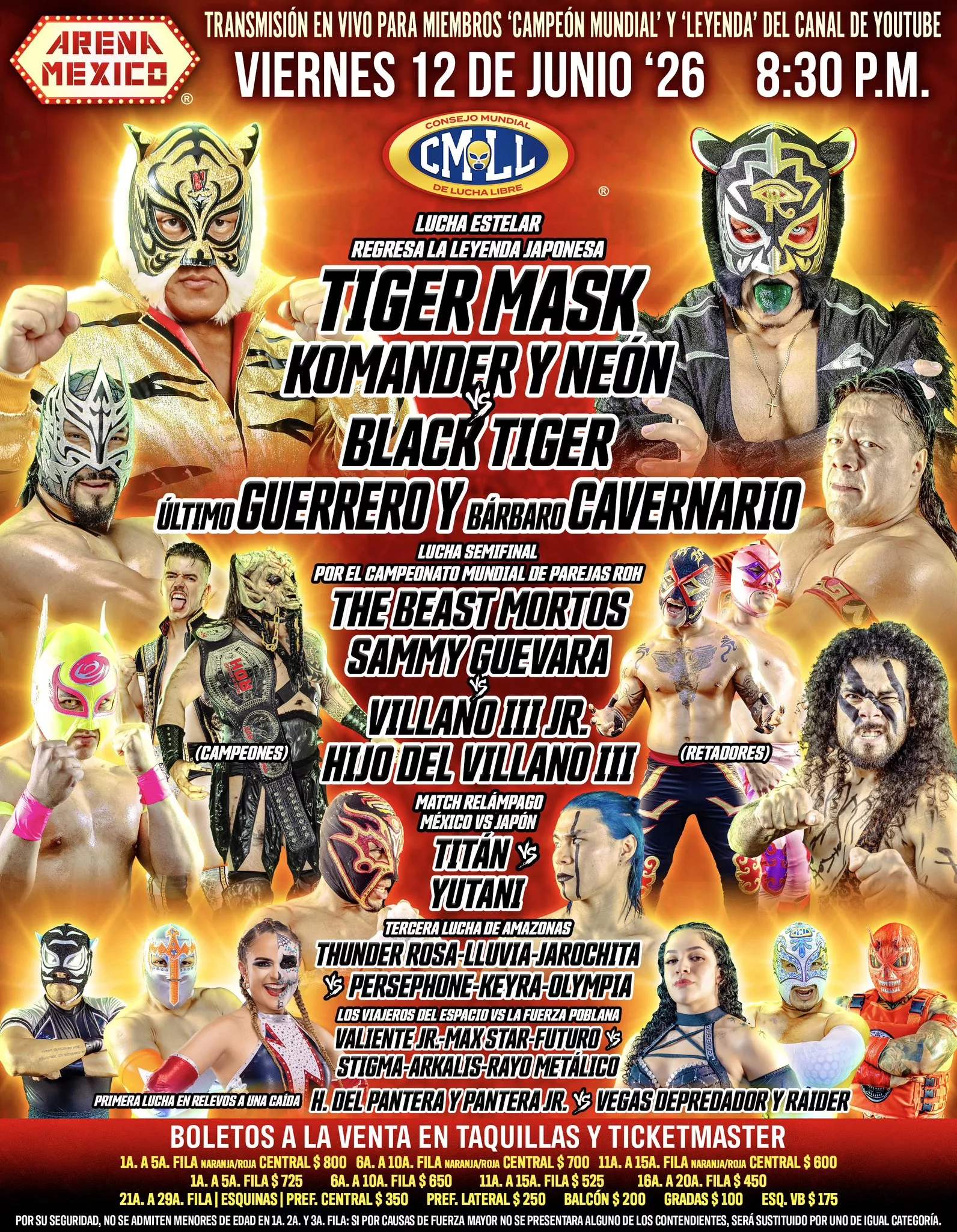 CMLL 12 de junio 2026