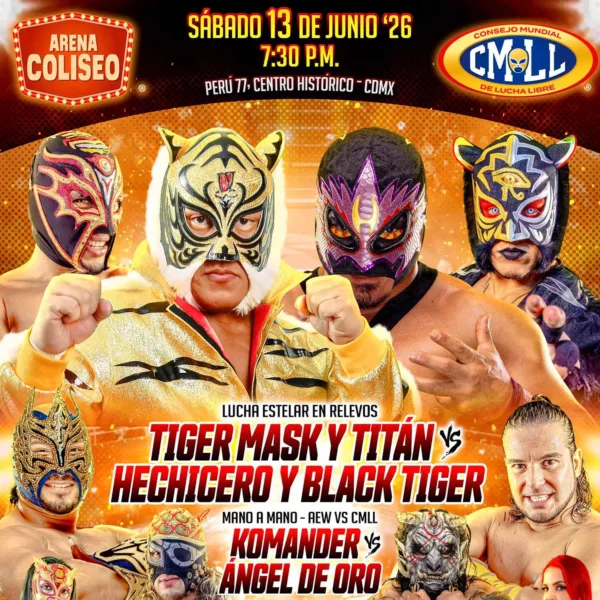 CMLL Arena Coliseo 13 de junio 2026