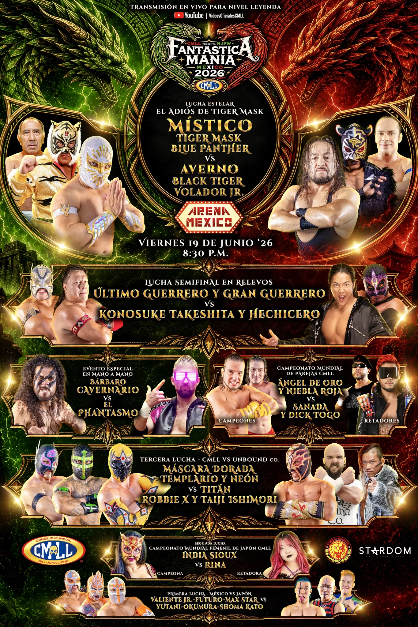 CMLL Fantasticamania 19 de junio 2026