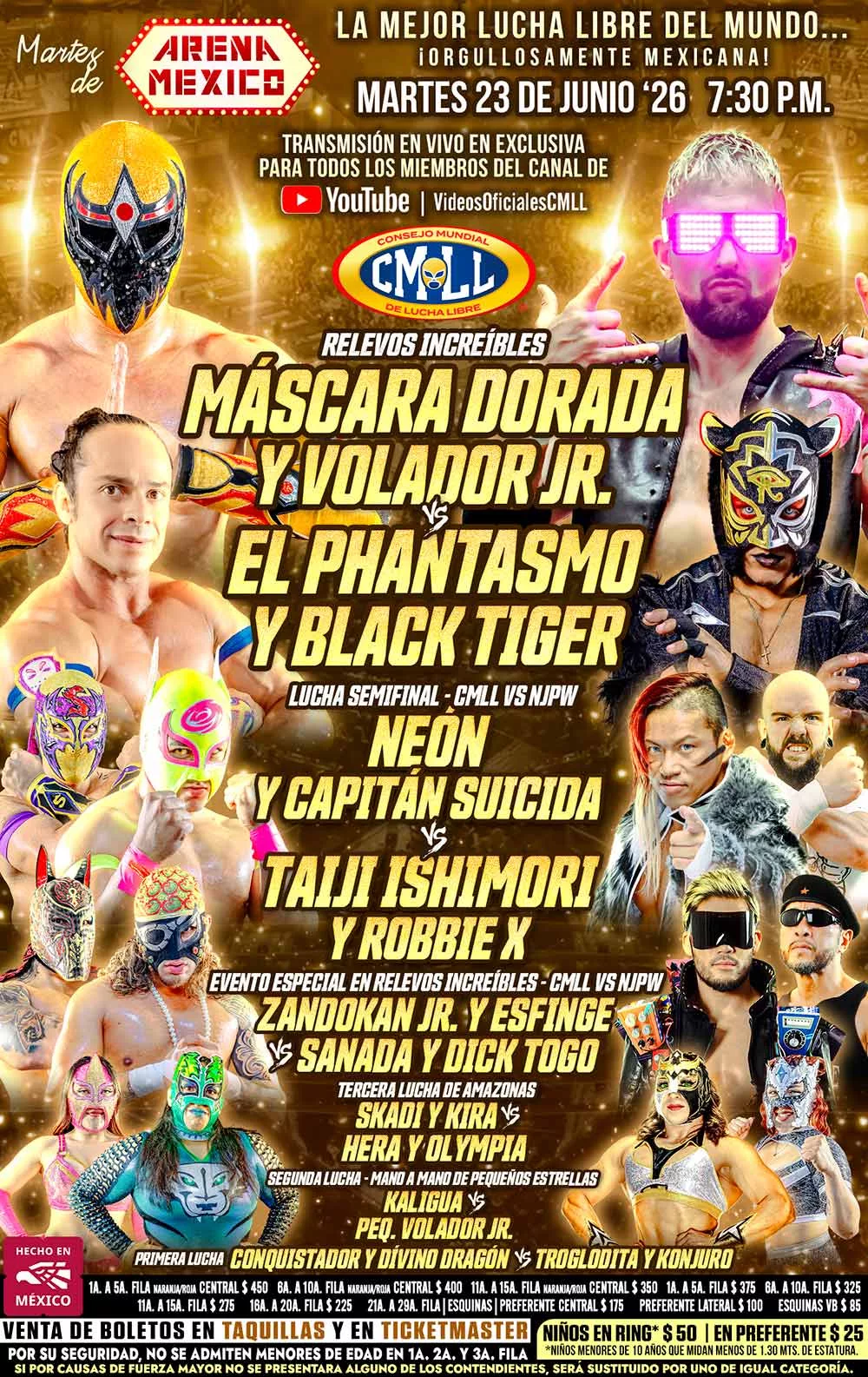 CMLL Arena Mexico 23 de junio 2026