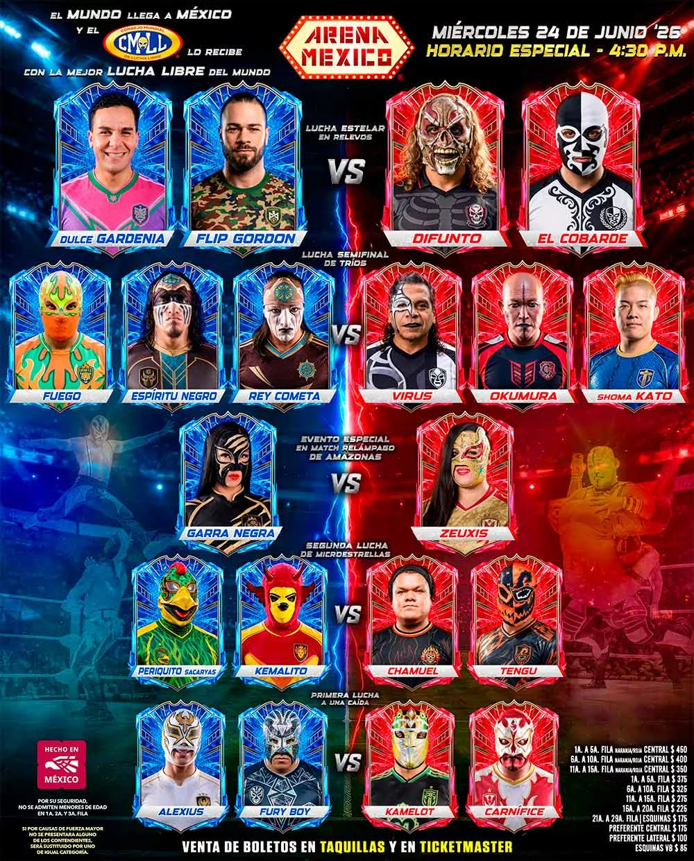 CMLL Arena México 24 de junio 2026