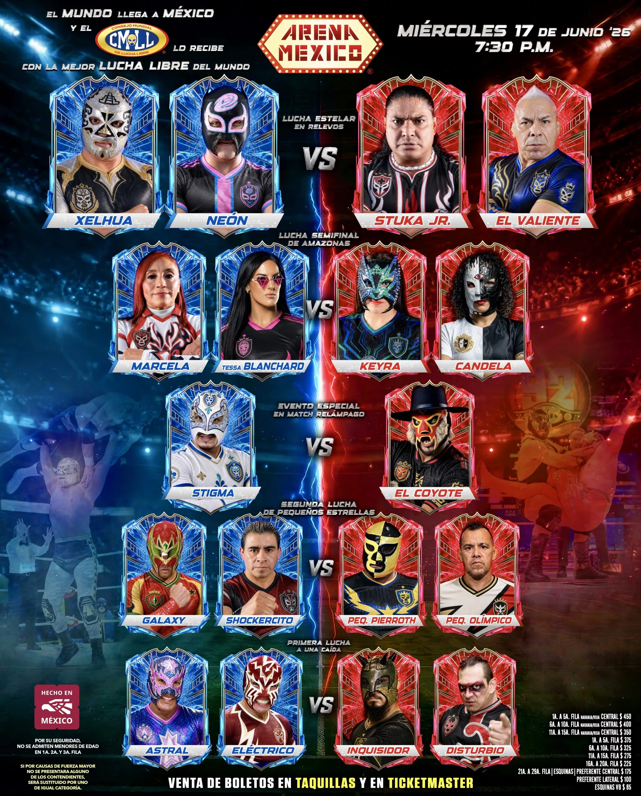 CMLL Arena México 17 de junio 2026