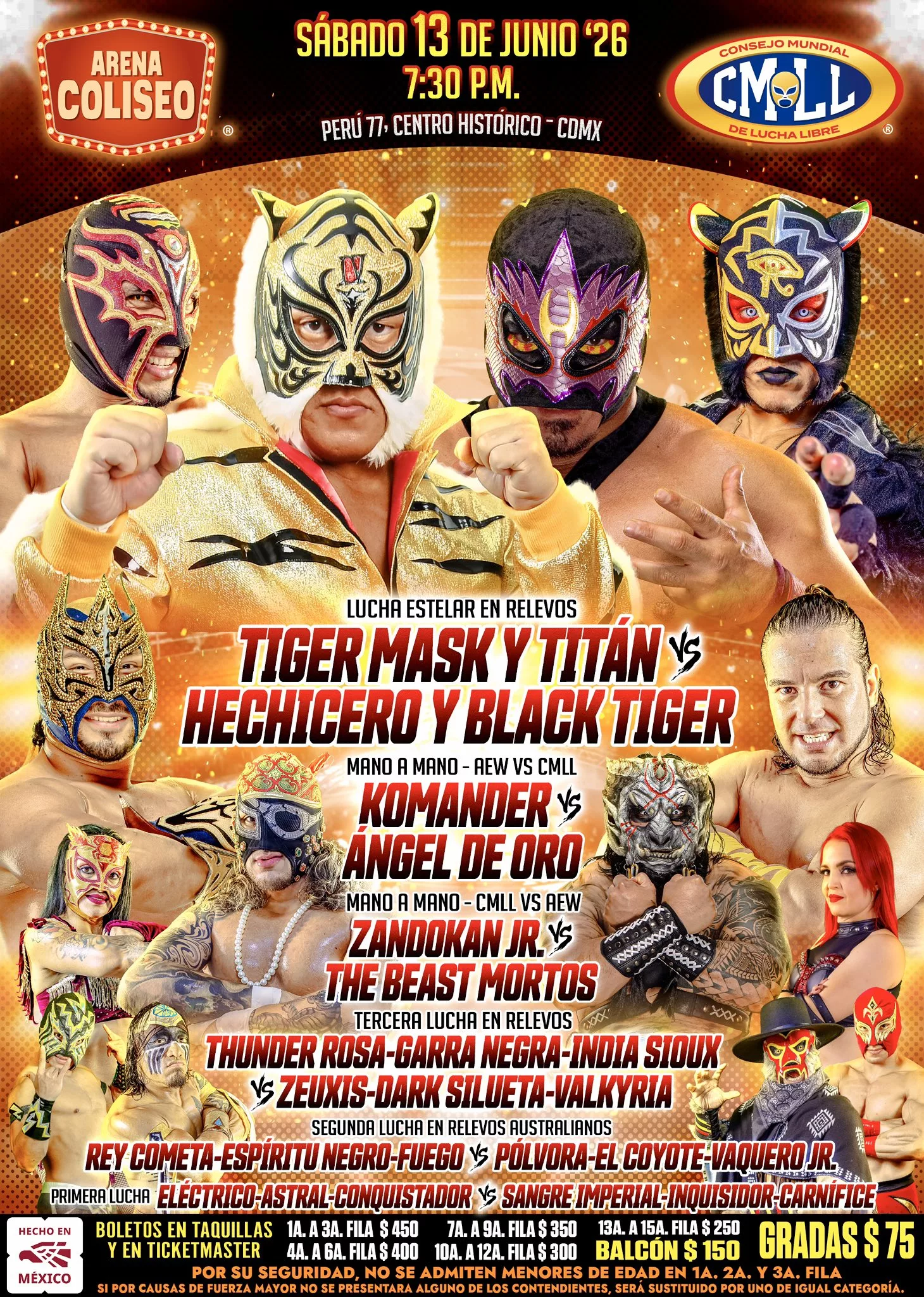 CMLL Arena Coliseo 13 de junio 2026