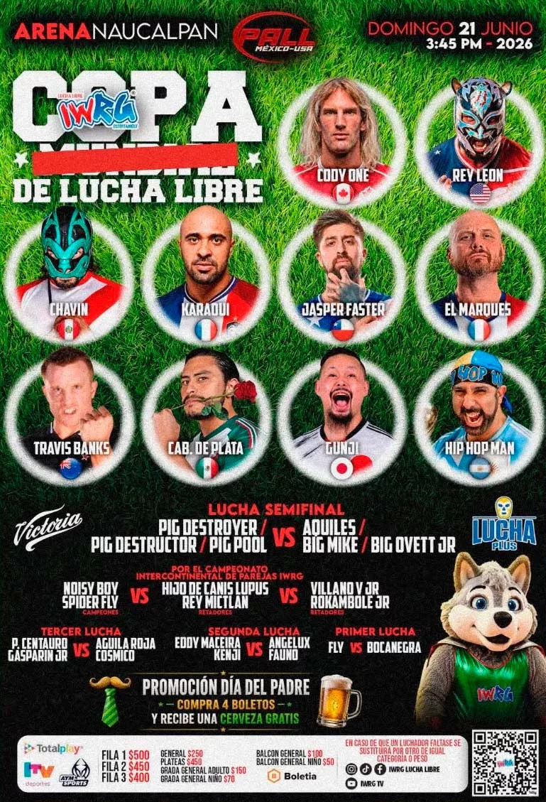 IWRG Arena Naucalpan 21 de junio 2026