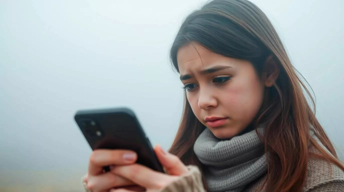 Joven con celular