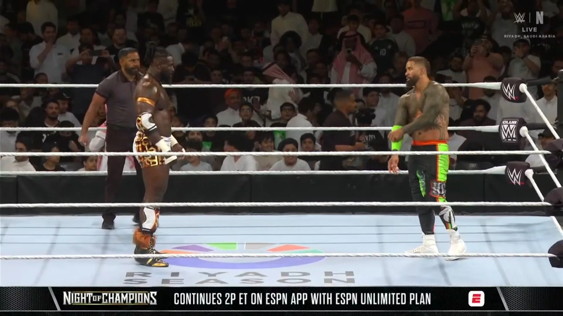 Oba Femi vs. Jey Uso en WWE Night of Champions 2026