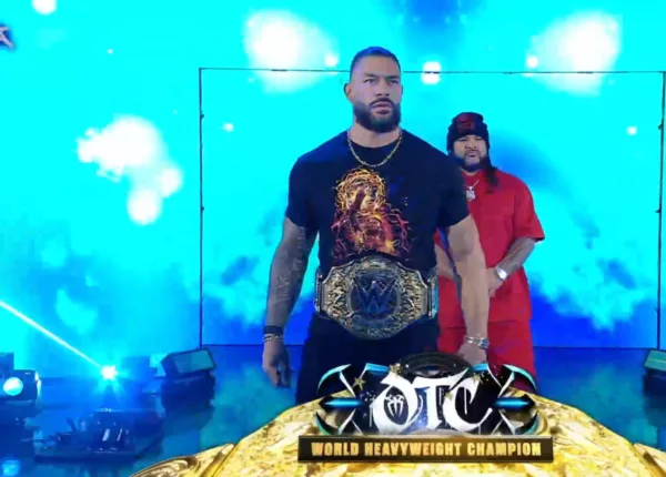Roman Reigns, Campeón Mundial de WWE y Jacob Fatu en el WWE Raw del 29 de junio de 2026