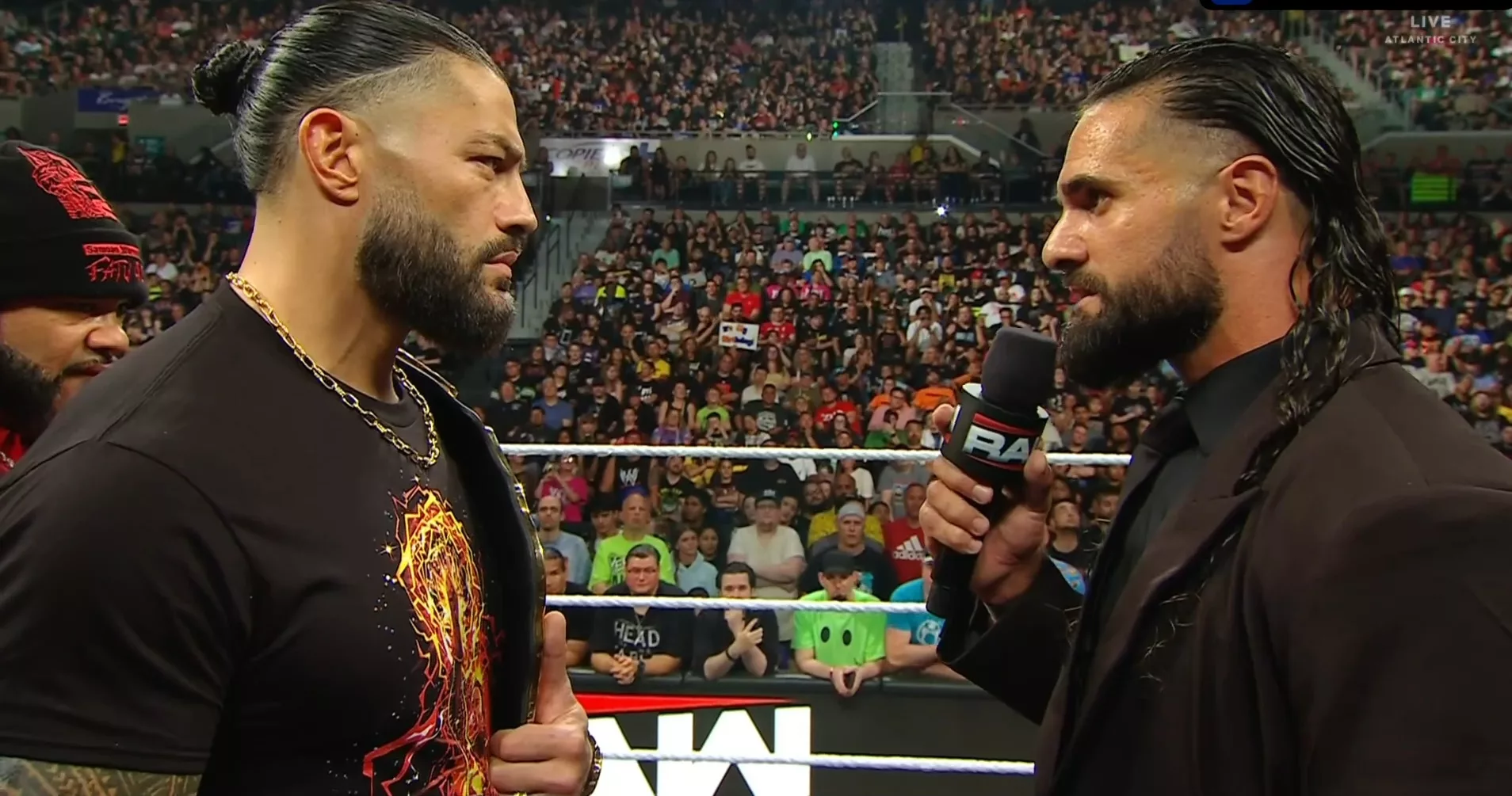 Roman Reigns y Seth Rollins en el WWE Raw del 29 de junio de 2026