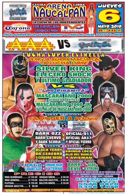 Arena Naucalpan (jueves 6 de mayo 2010)