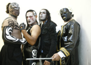 Los Bizarros (Taboo, Nygma, Scoria y Amadeus) / www.luchalibreaaa.com Se presentan Los Bizarros sin el Cibernético en “Horror en la Ciudad” 2
