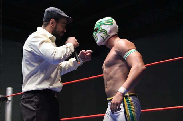 “@zumbibrasil es un excelente luchador al que no se le ha dado una buena oportunidad”: @ElHijodelSanto 3 Karoui vs. Zumbi / Foto cortesia de Lucha Libre Mundial