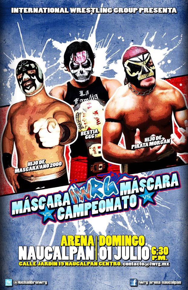 iwrg_1jul Triangular de la Muerte de máscaras y campeonato este 01/Jul/12 en IWRG 1