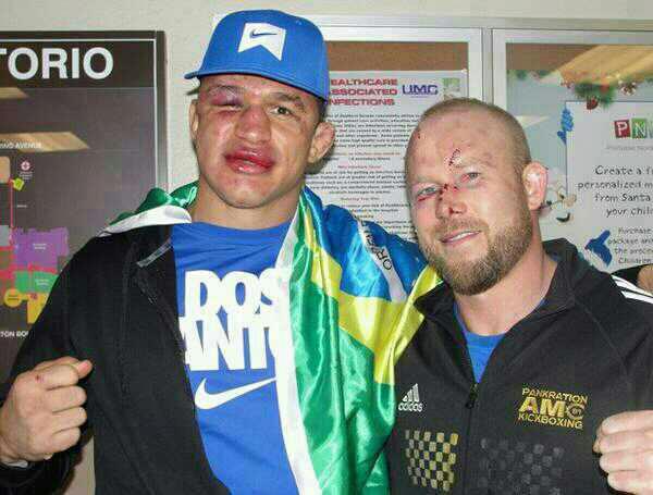 Junior dos Santos y Tim Boetsch tras UFC 155