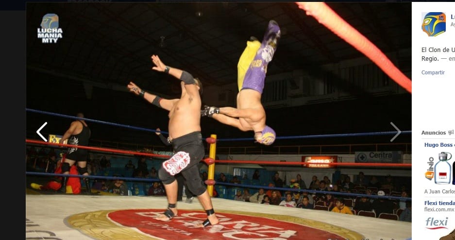 “Umaga” vs. “Rey Mysterio” en una arena casi vacía / Arena Coliseo de Monterrey – 13 de enero de 2013 / Captura de pantalla por Dement X-treMEX 187 – Luchamania Monterrey en Facebook