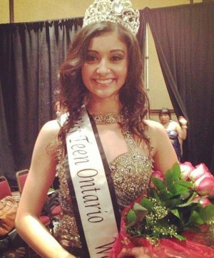 Bianca Carelli, hija de Santino Marella, Miss Teen Ontario 2013 (20/1/13) / Facebook.com/missteenontario2013