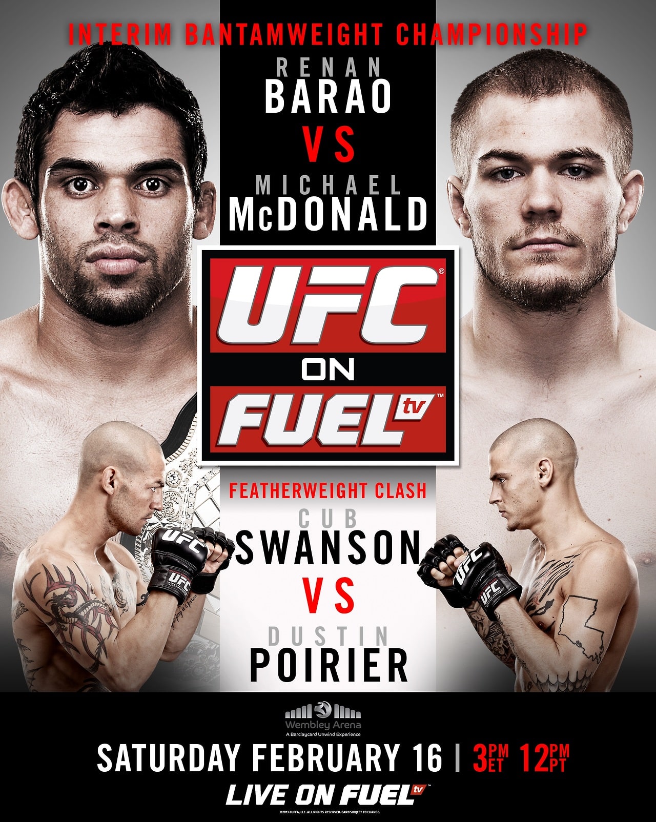 UFC ON FUEL TV POSTER / ufc.tv