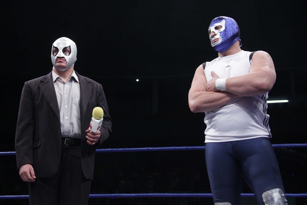 Blue Demon Jr. y Axxel llegan a AAA ¿Iniciaran rivalidad? / imagen by Violeta Mendoza 