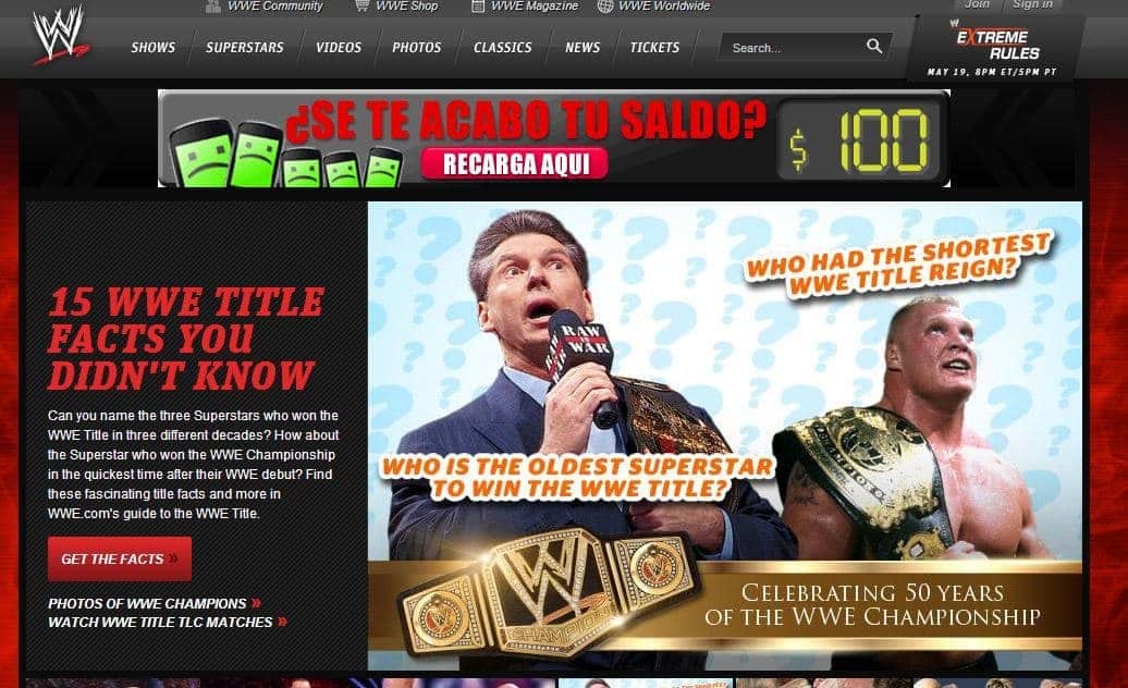 15 datos curiosos del campeonato de la WWE que no conocías|wwe.com