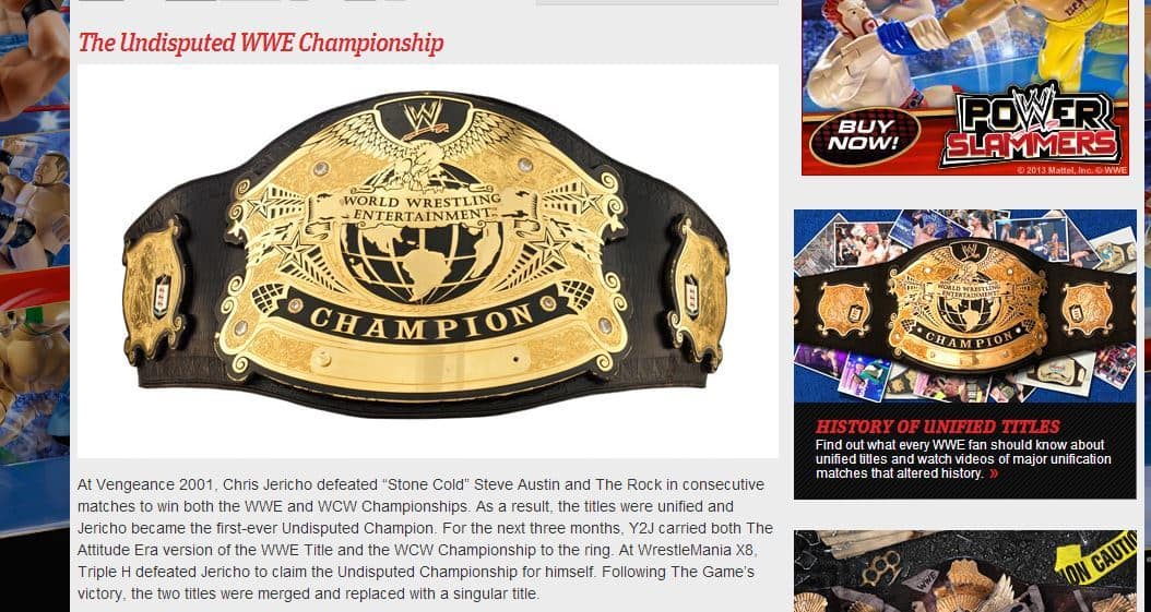 Campeonato Indiscutible de la WWE| wwe.com