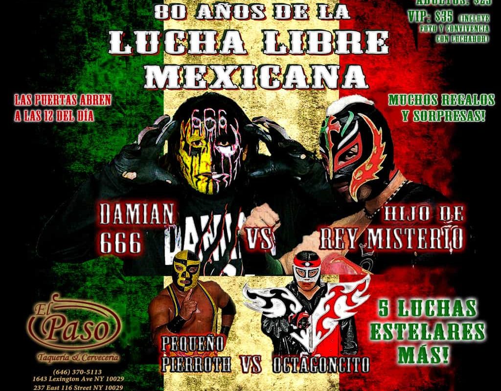Festejando 80 Años de la Lucha Libre Mexicana en El Patron Night Club (1465 Jerime Ave. 2nd Flo Fl Bronx NY 10452 – 25/8/13)