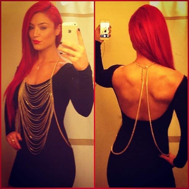 Eva Marie en vestido negro - Instagram natalieevamarie