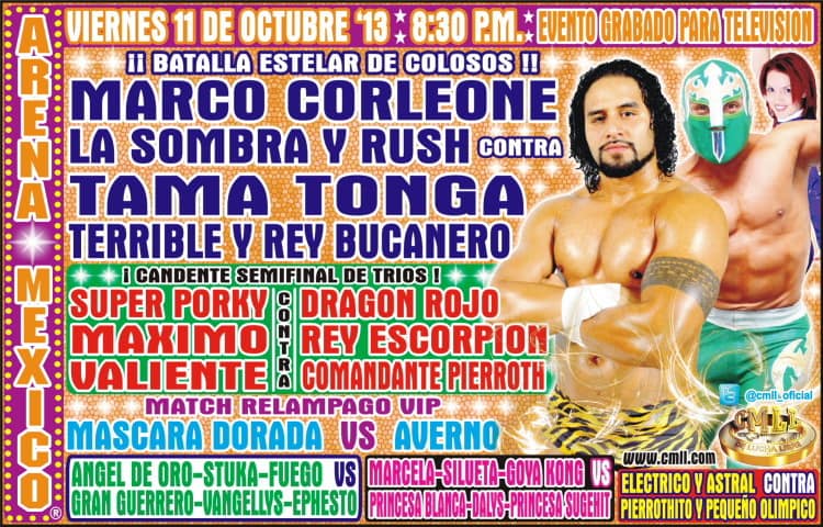 Tama Tonga regresa al CMLL / Arena México - 11 de octubre de 2013 / Image by cmll.com